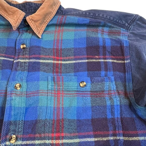 Vintage 955 Originals Button Up Shirt Mens Large Casual Comfy Flannel Denim Top - Picture 9 of 13
